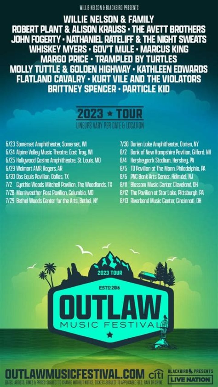 Willie Nelson To Headline The 2021 Return Of The Outlaw Music Festival Tour